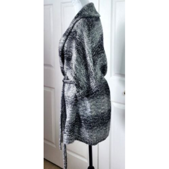 Ellen Tracy Womens Sleeveless Cardigan Tunic Sweater Size XL Gray Woven - Picture 2 of 6